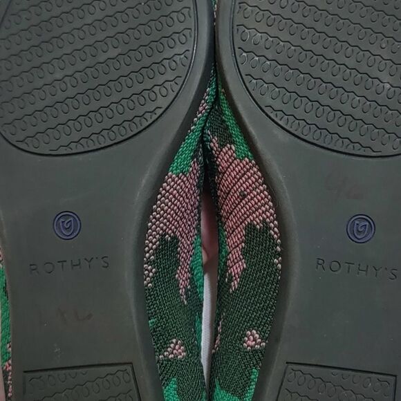 Rothy's Green Botanicamo Camo Point Toe Ballet Flat Shoes Sz 9 • Rare & Retired - Picture 9 of 16